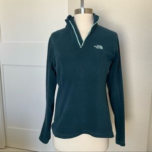 North Face ☃️ Blue-Green Half Zip Fleece